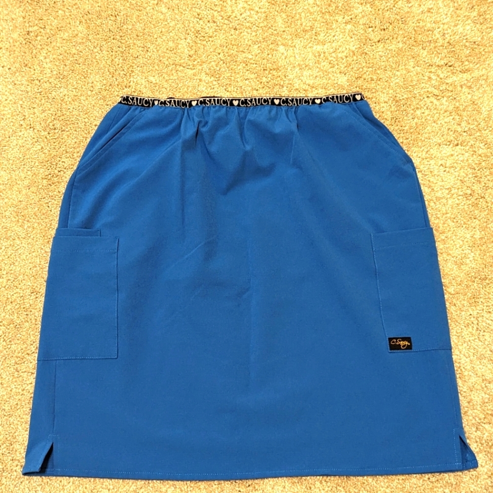 C. Saucy Royal Blue Large Scrub Skirt